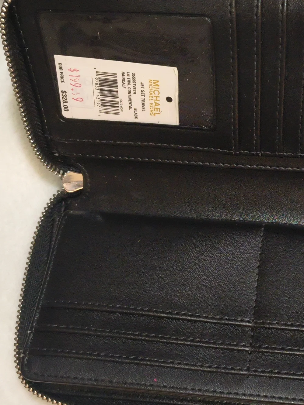 Michael Kors Black Zebra-Accent Tote Bag Includes Wallet Keychain - Picture 11 of 14